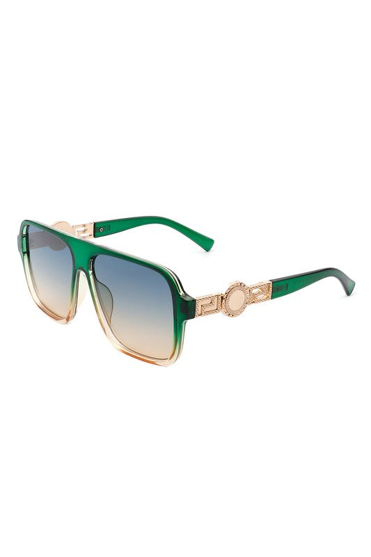 Retro Square Aviator Sunglasses