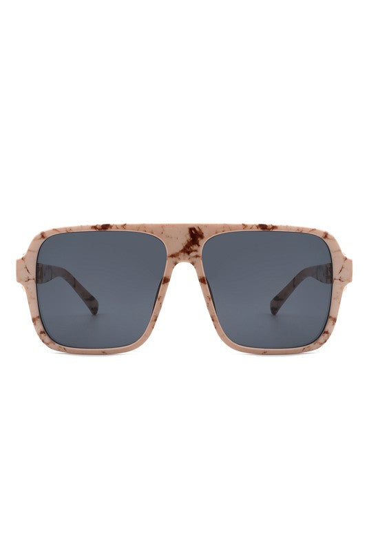 Retro Square Aviator Sunglasses