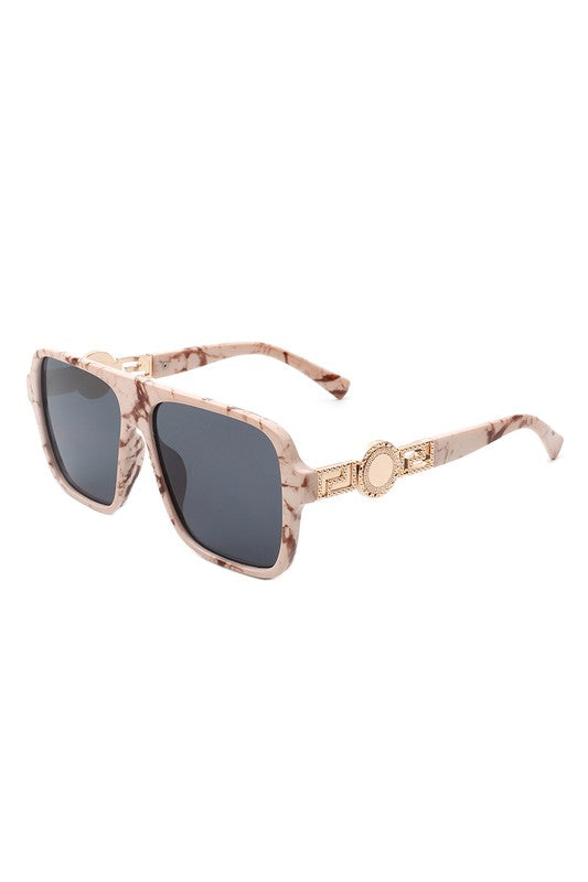 Retro Square Aviator Sunglasses