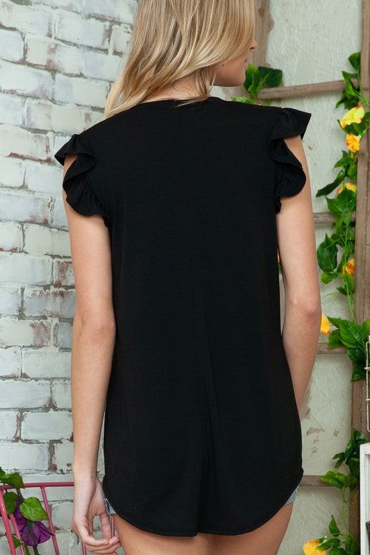 Bobby Short Sleeve V Neck Top