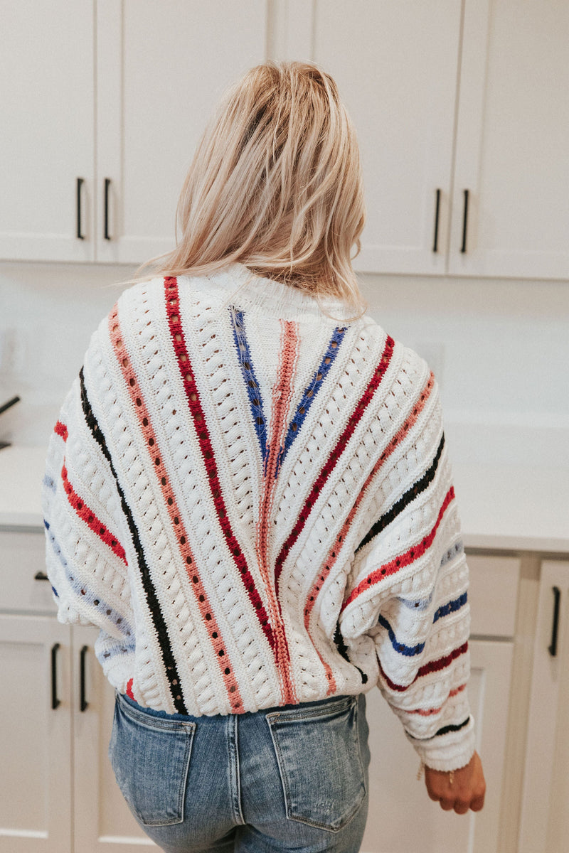 Feeling Fine Chevron Striped Sweater