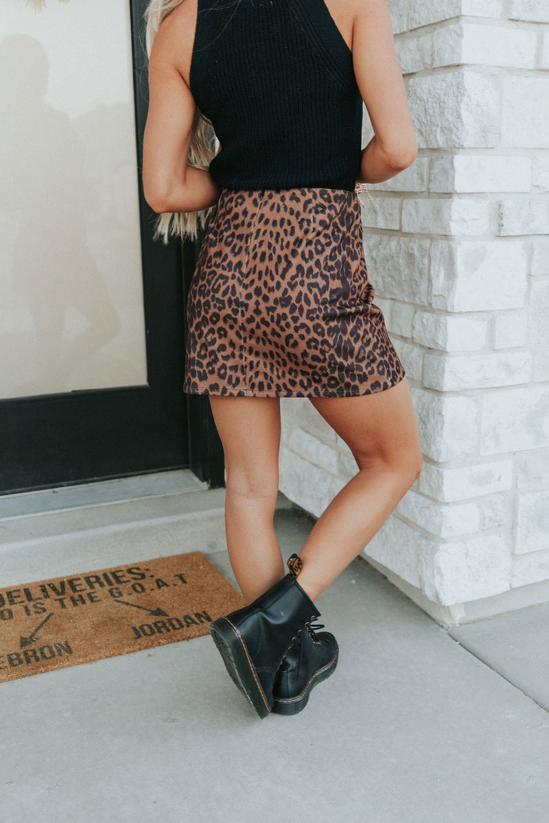 Sassy Lady Leopard Print Skirt