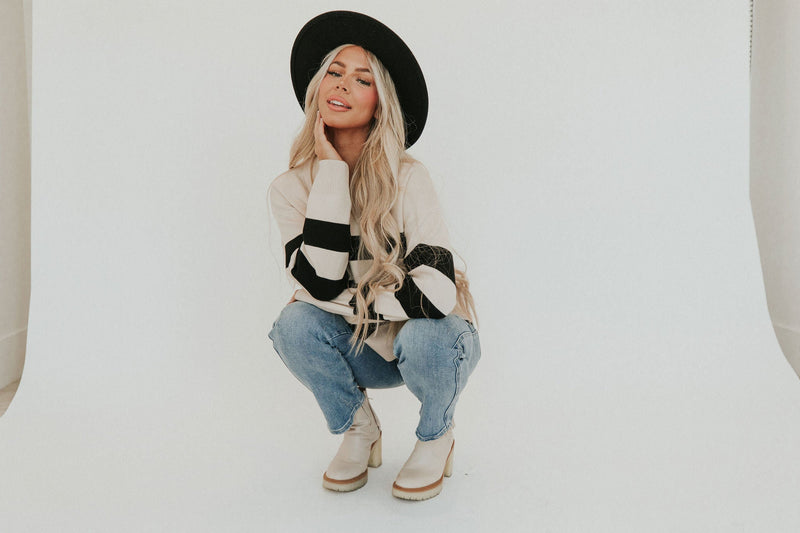 Find Your Way Stripe Collared Sweater