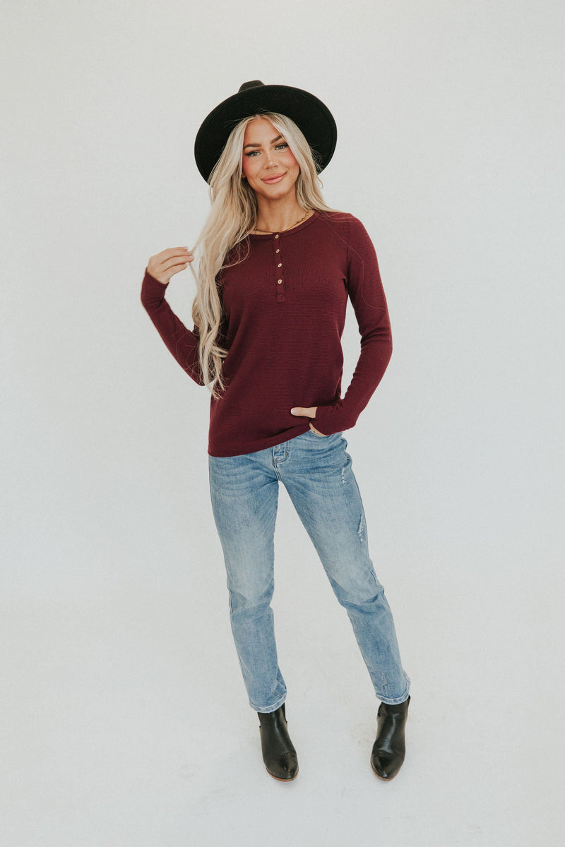 Perfectly Imperfect Henley Top
