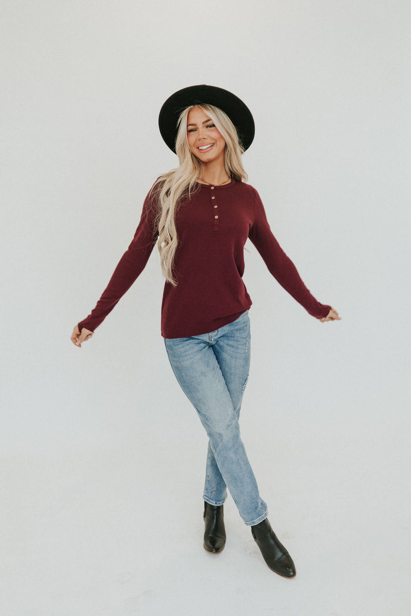 Perfectly Imperfect Henley Top