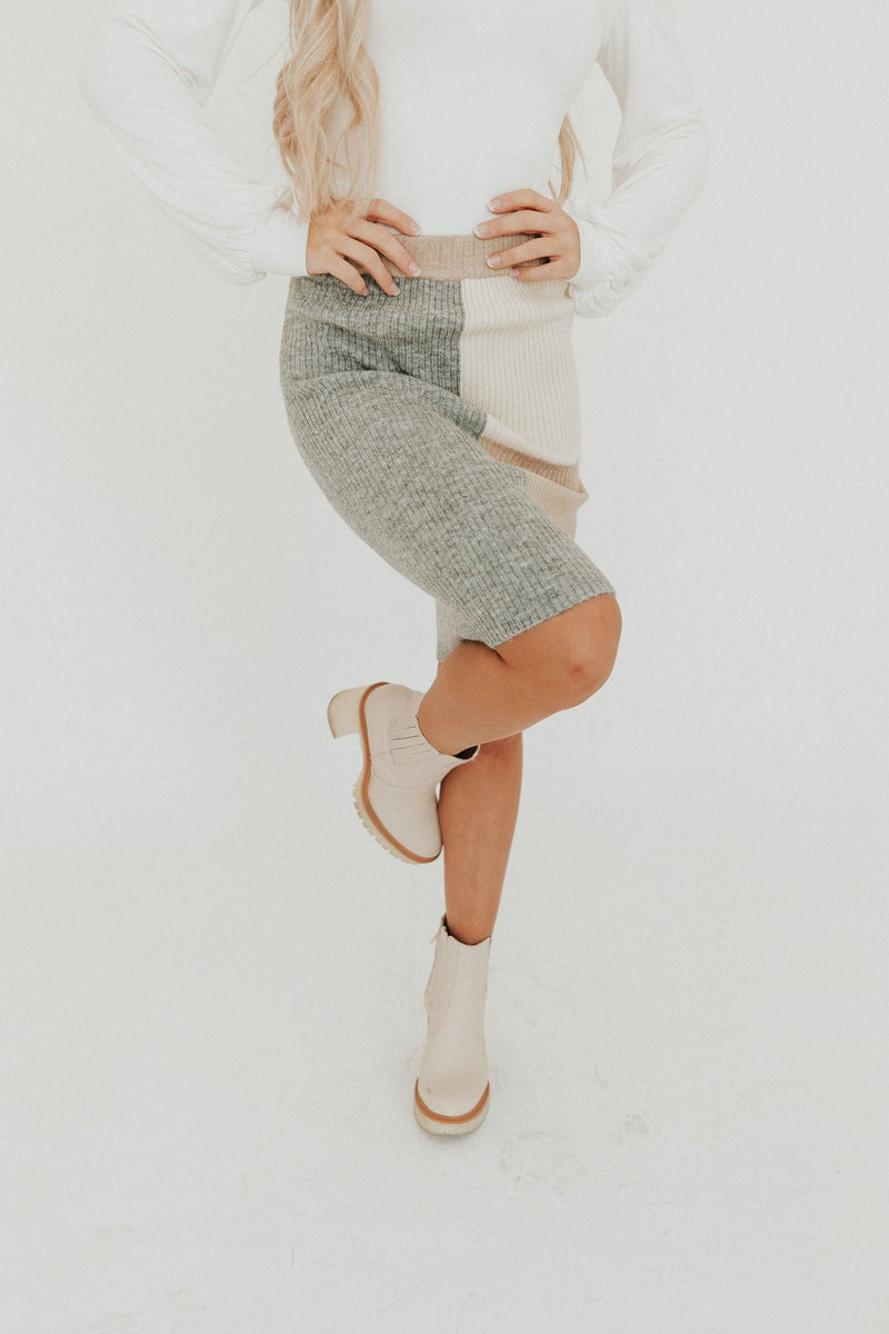 In Your Sights Color Block Skirt