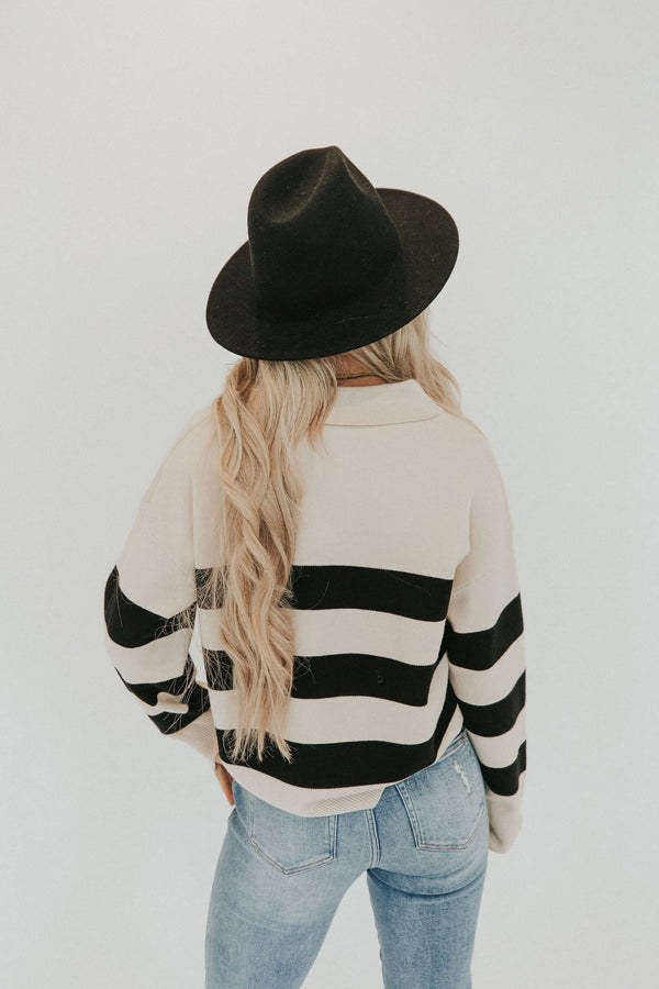 Find Your Way Stripe Collared Sweater