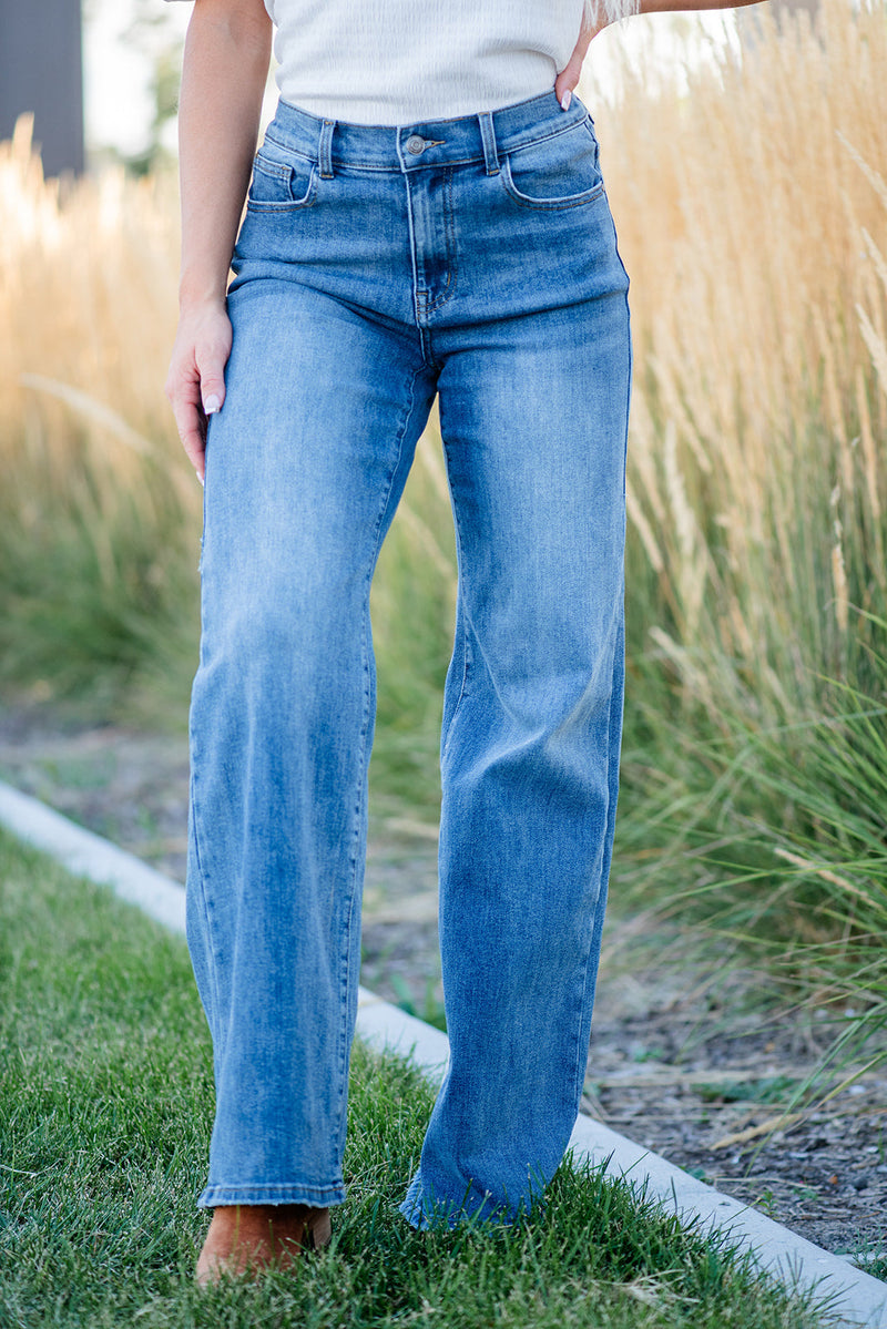 Boldy You Wide Leg Jeans - Vintage Wash