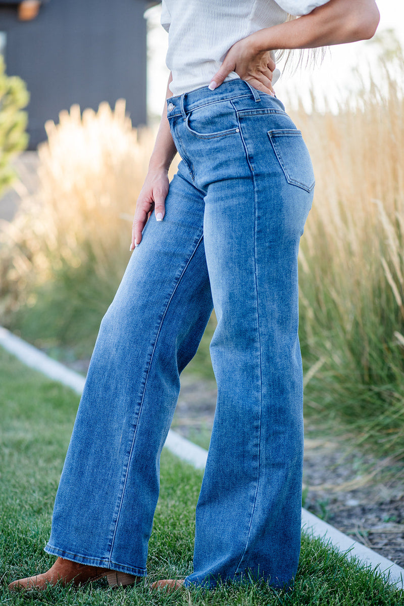 Boldy You Wide Leg Jeans - Vintage Wash