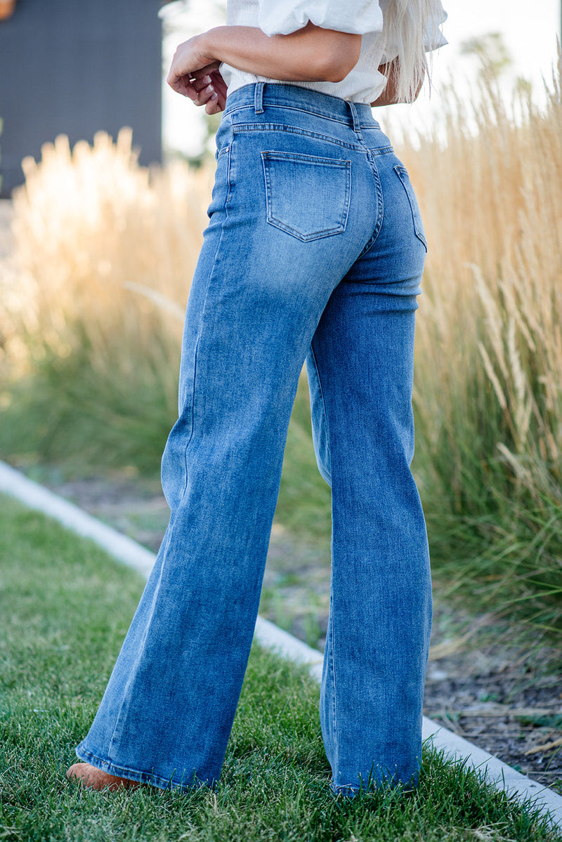 Boldy You Wide Leg Jeans - Vintage Wash