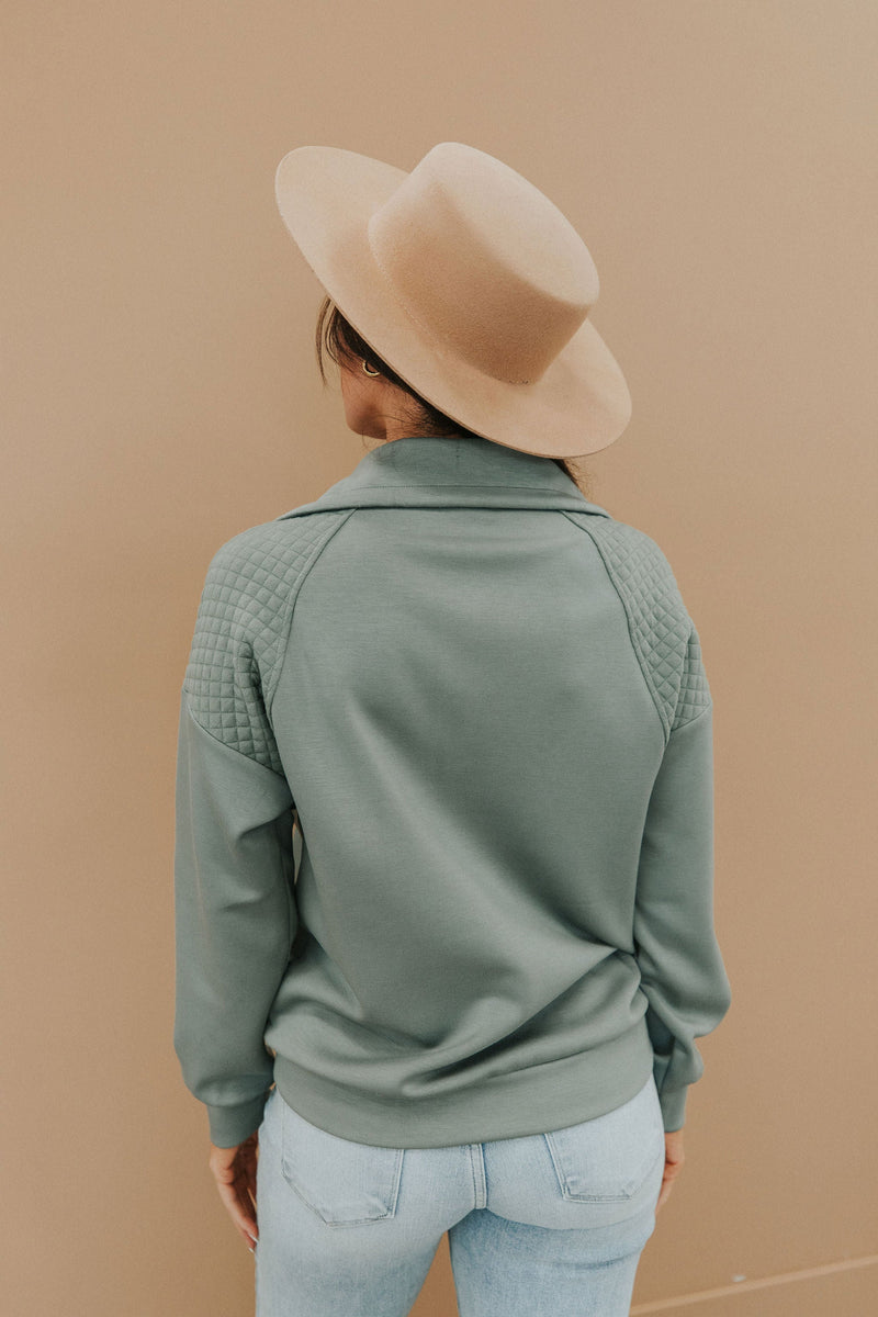 Quinn Quilted Half Zip Pullover