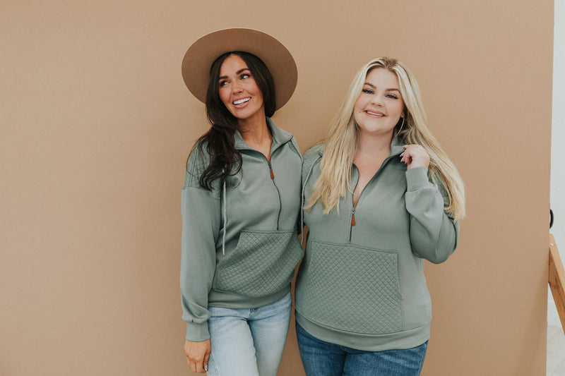 Quinn Quilted Half Zip Pullover