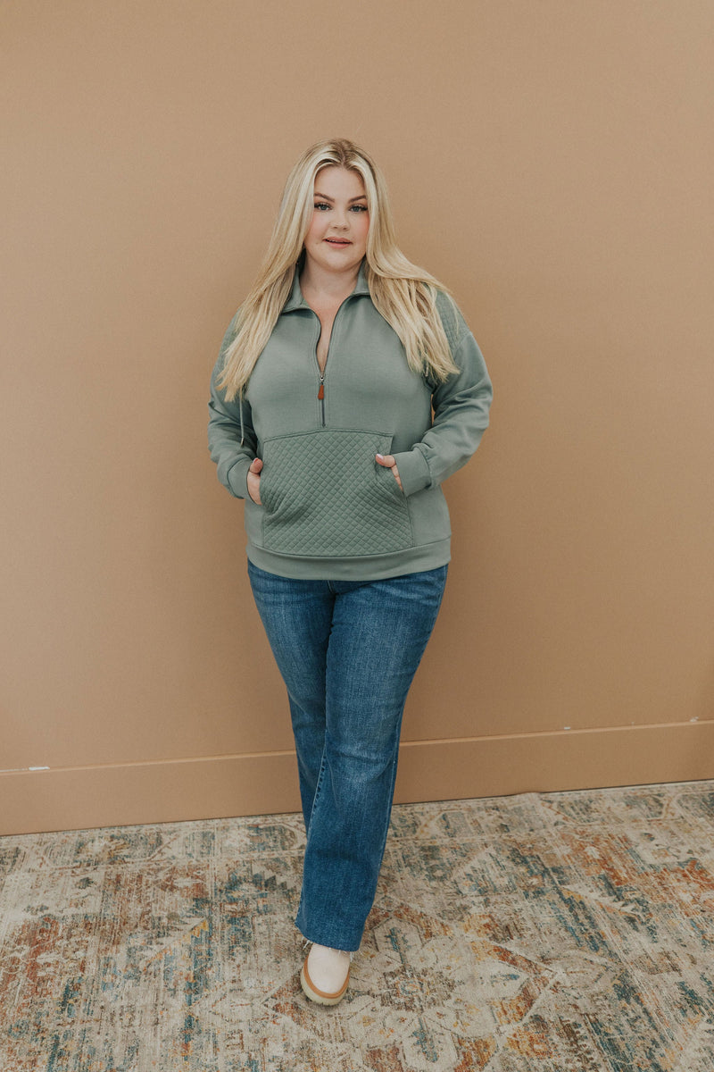 Quinn Quilted Half Zip Pullover