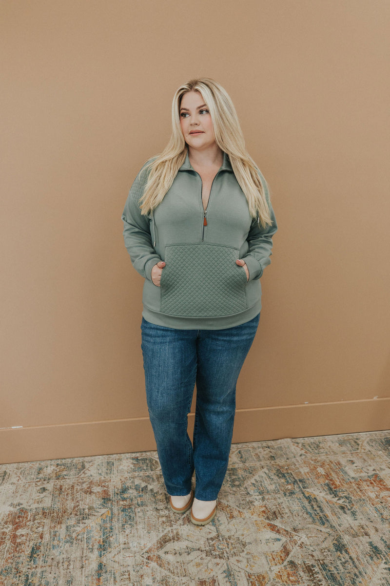 Quinn Quilted Half Zip Pullover