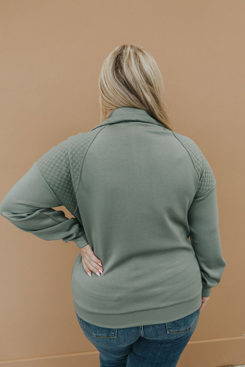 Quinn Quilted Half Zip Pullover