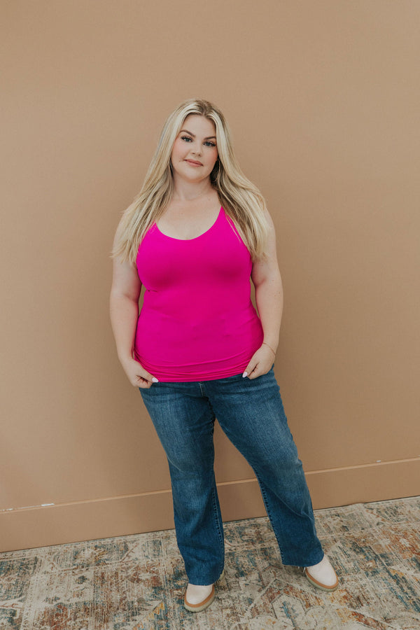Let's Go Essential Reversible Tank - Pink