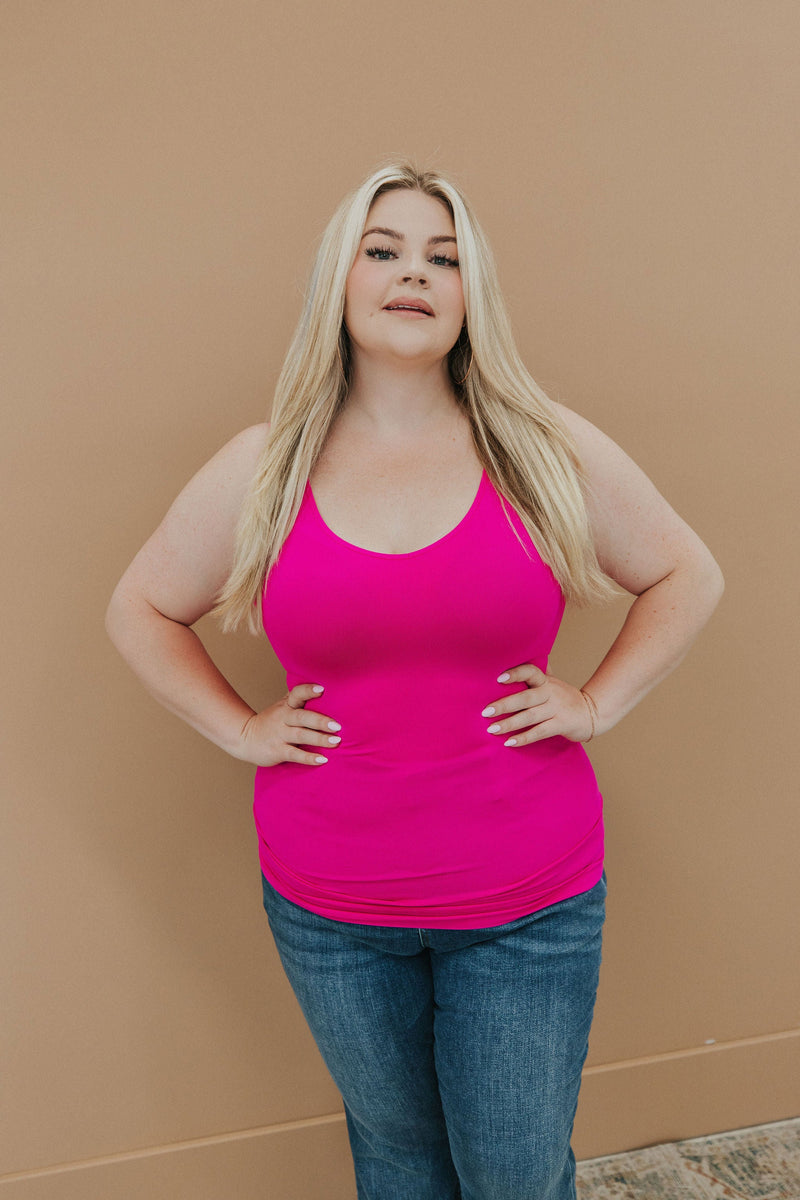 Let's Go Essential Reversible Tank - Pink