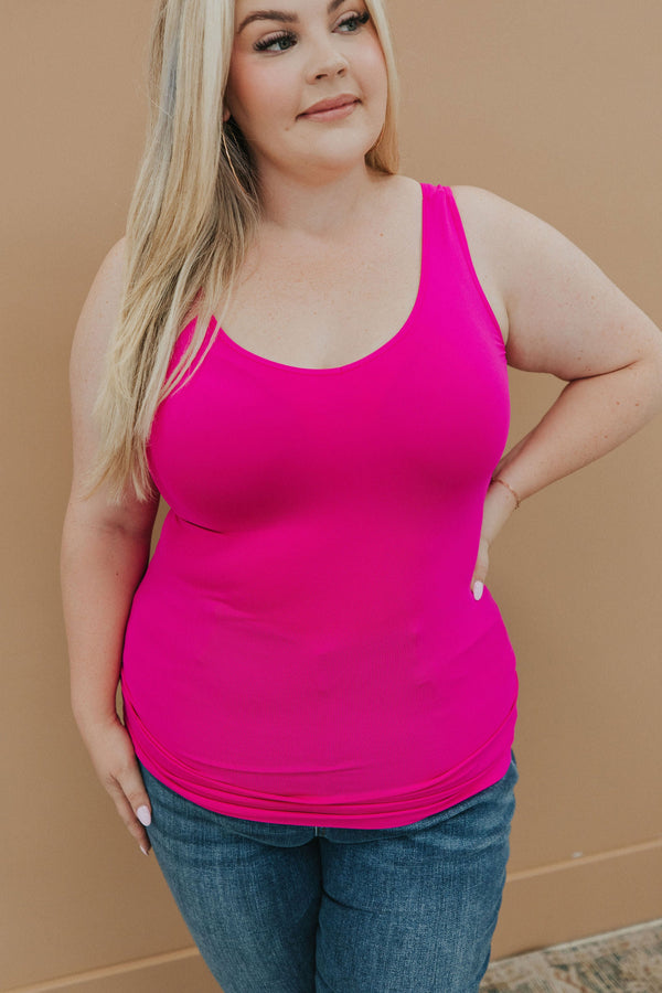 Let's Go Essential Reversible Tank - Pink