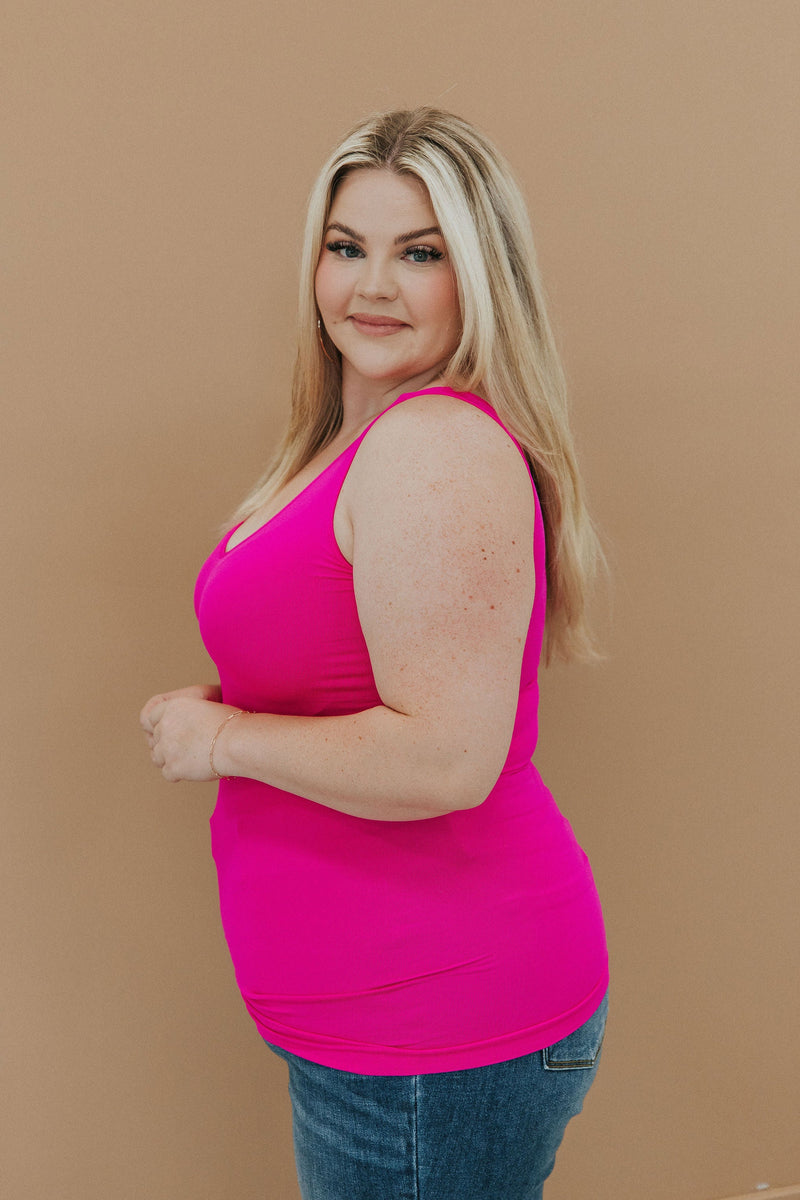 Let's Go Essential Reversible Tank - Pink