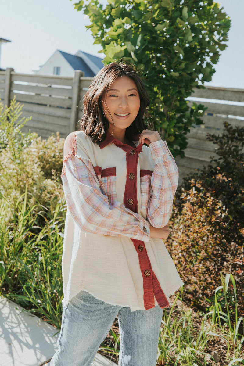 What A Flirt Plaid Shacket