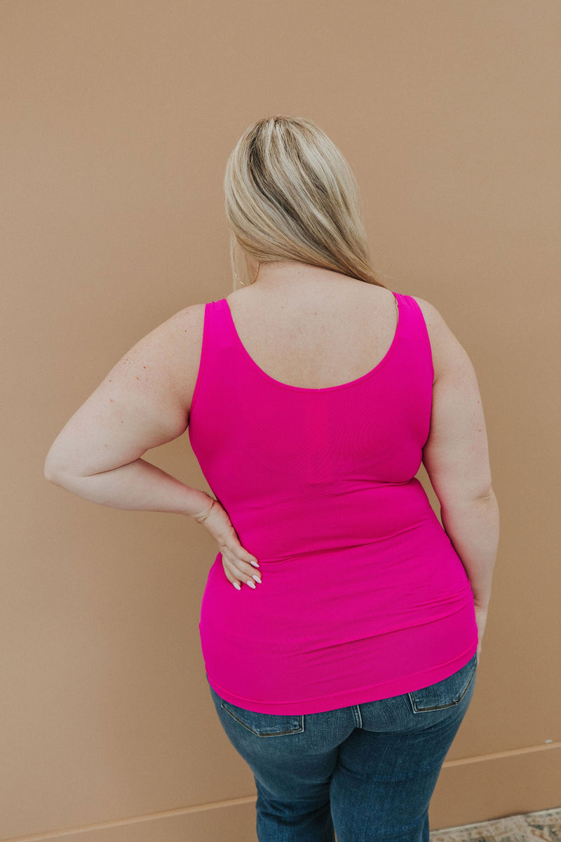 Let's Go Essential Reversible Tank - Pink
