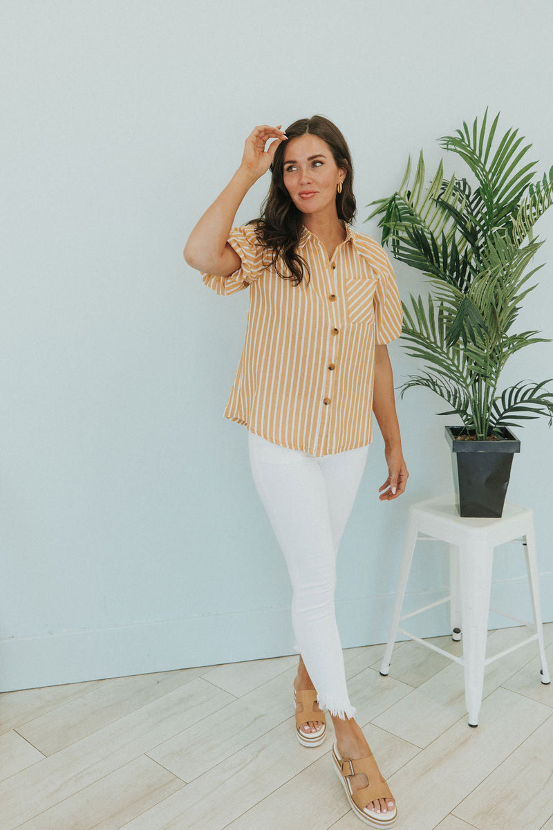 Ease On By Striped Top