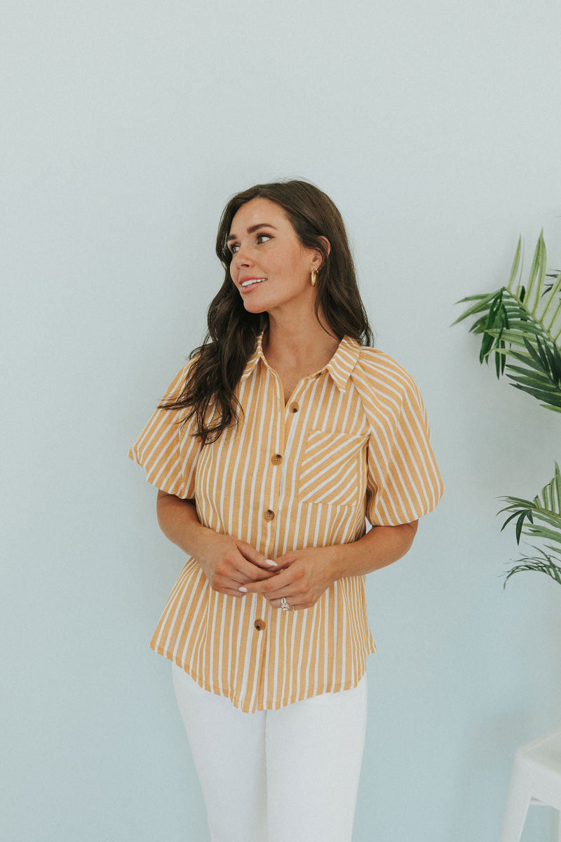 Ease On By Striped Top
