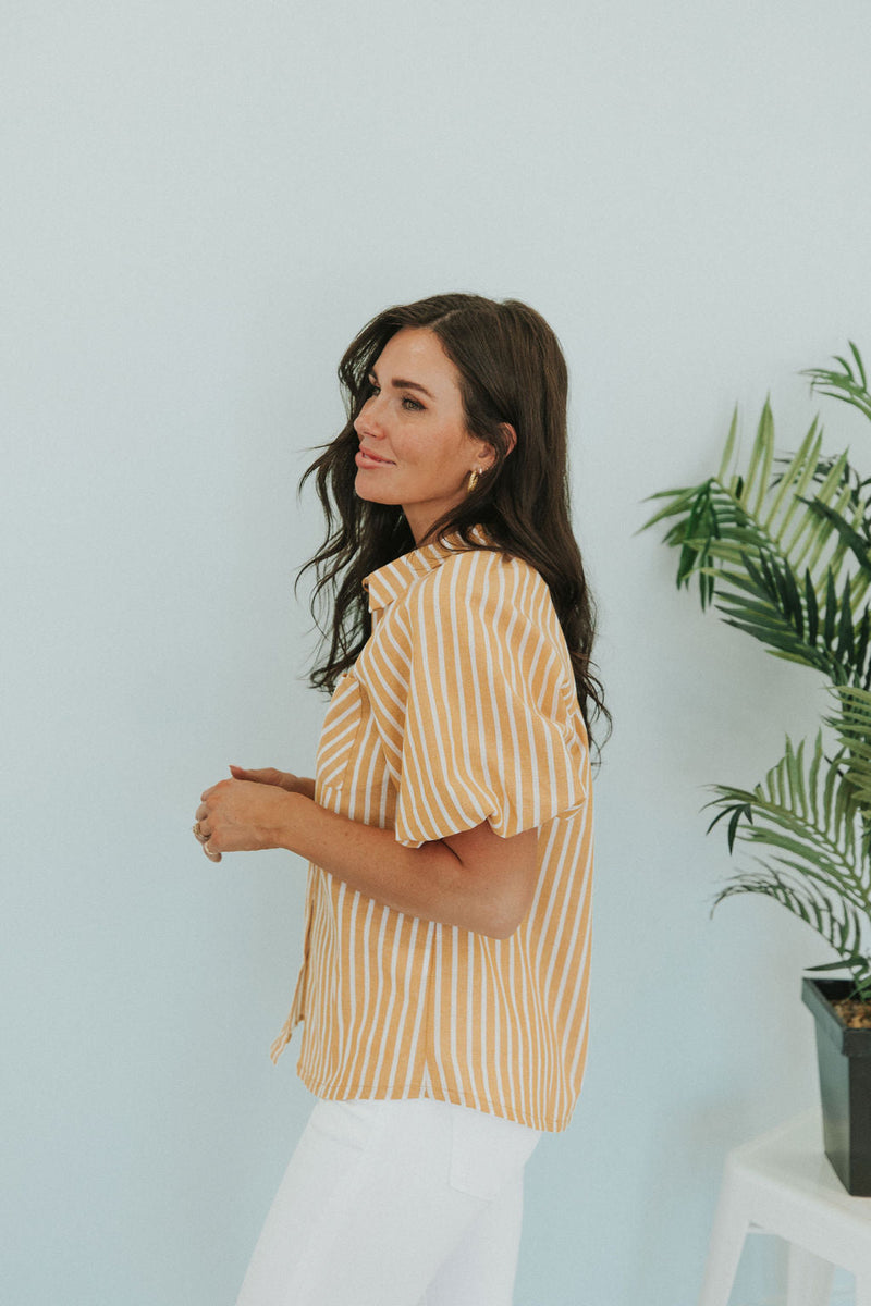Ease On By Striped Top