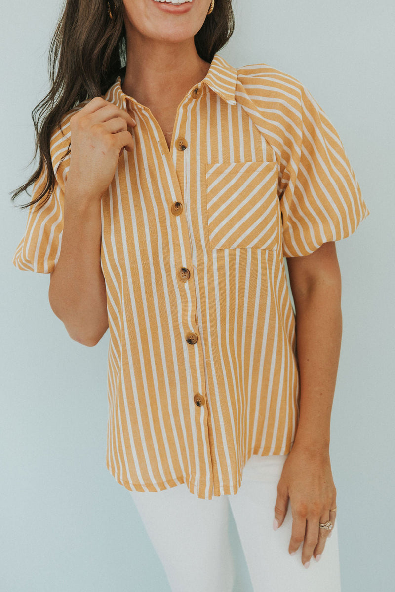 Ease On By Striped Top