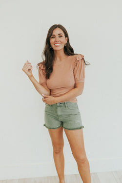 Give You A Ring Bubble Sleeve Top