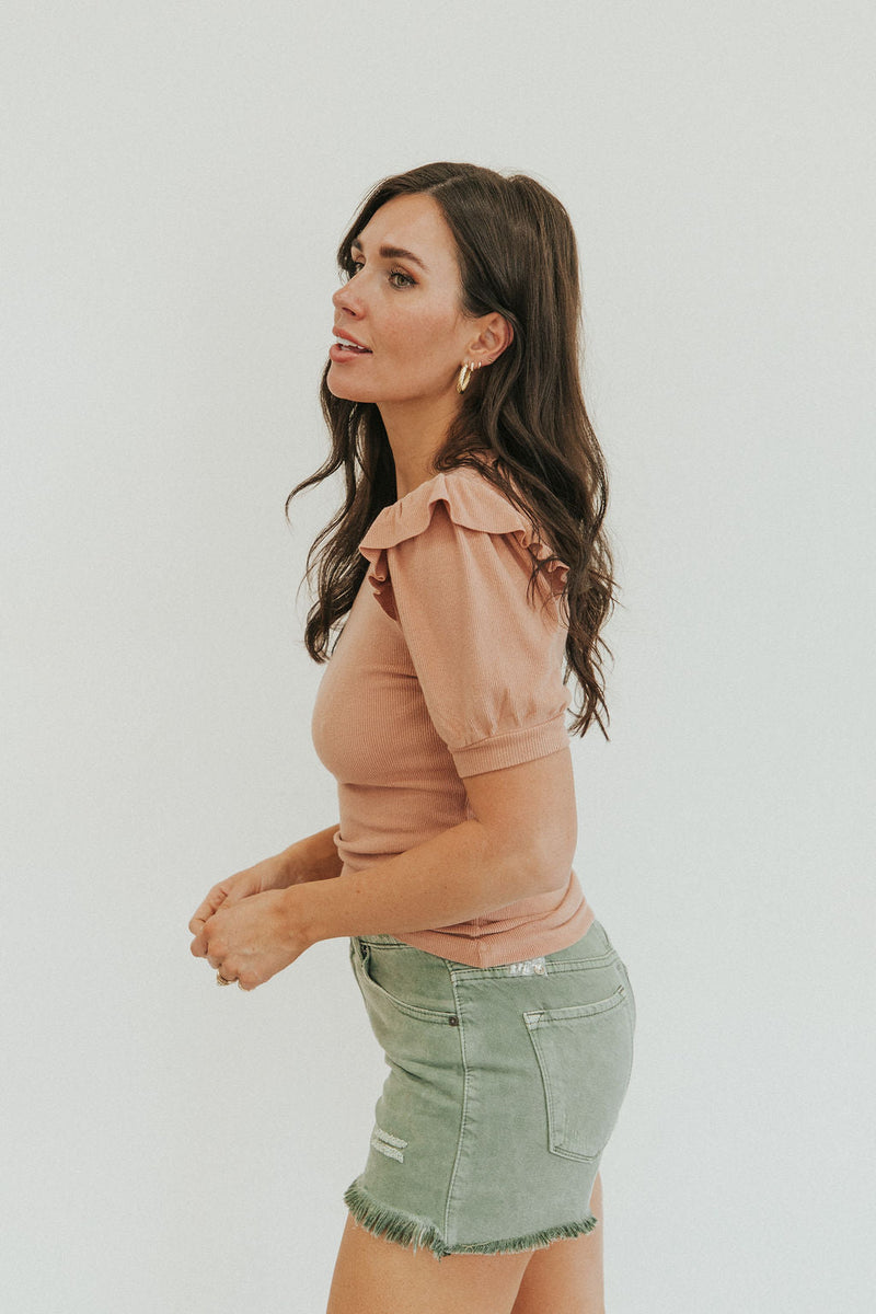 Give You A Ring Bubble Sleeve Top