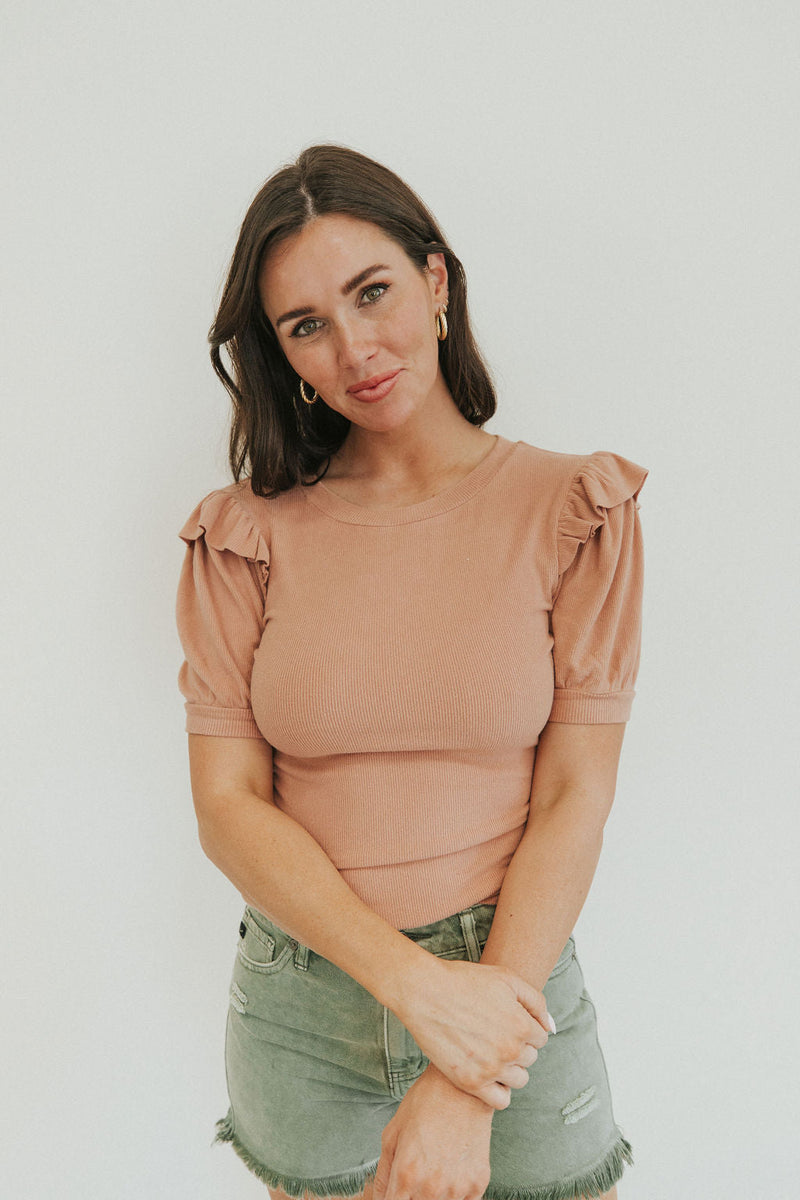 Give You A Ring Bubble Sleeve Top
