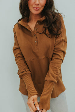 Refined Relaxation Pullover - Camel