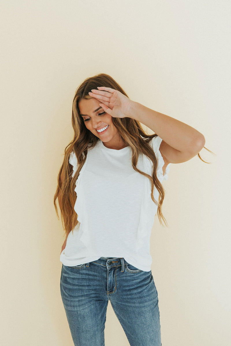 Reach Out Ruffle Top