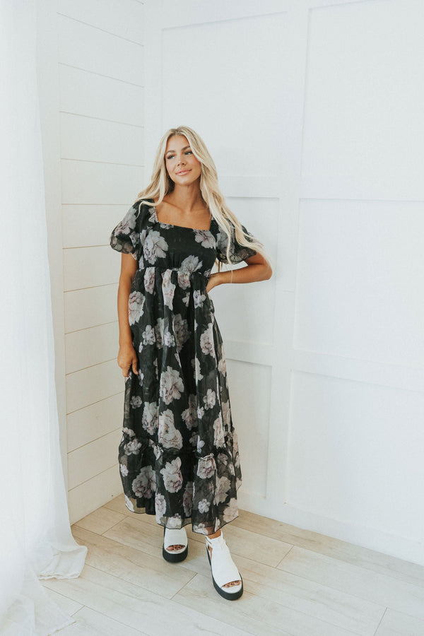 All Love Floral Puff Sleeve Dress