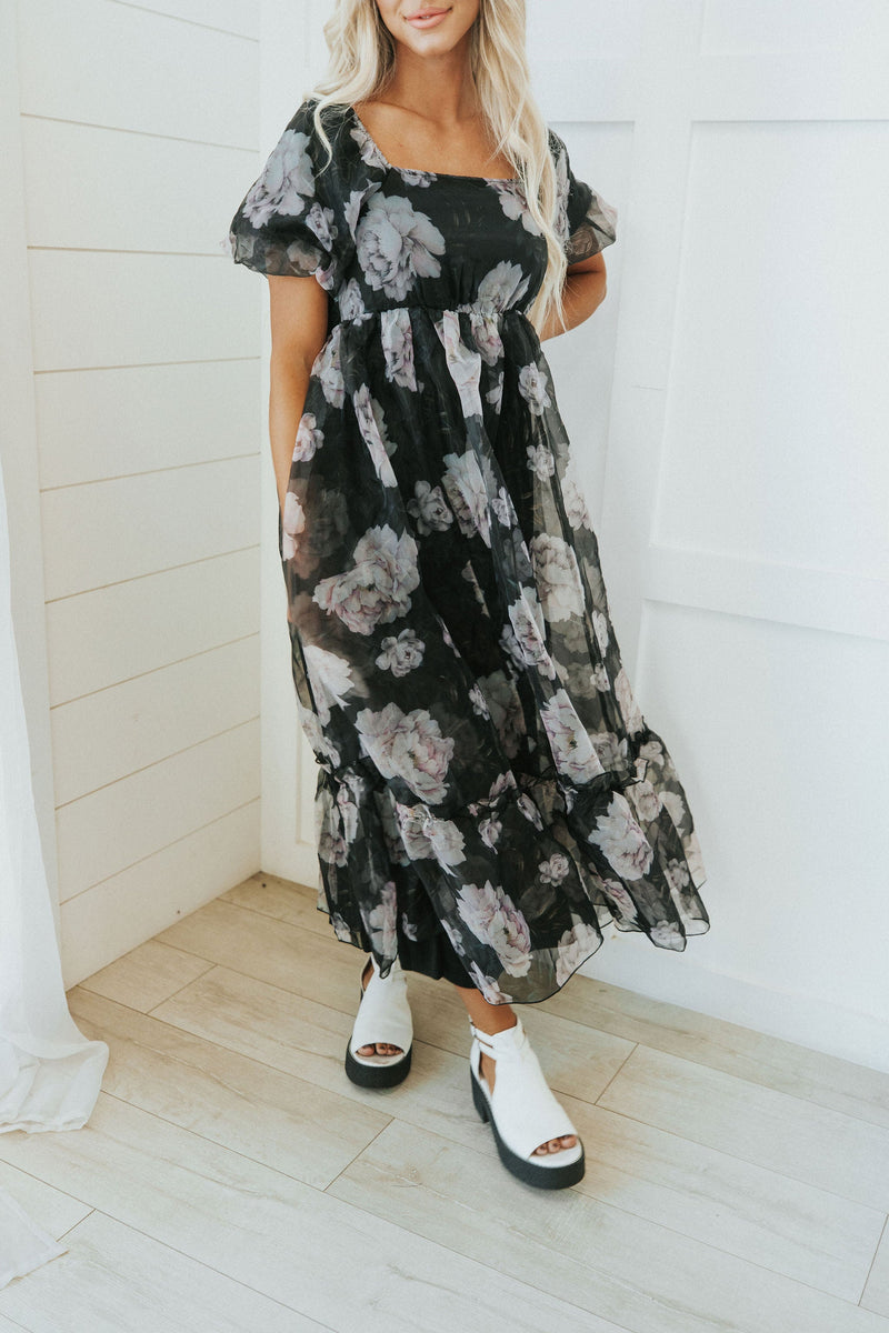 All Love Floral Puff Sleeve Dress