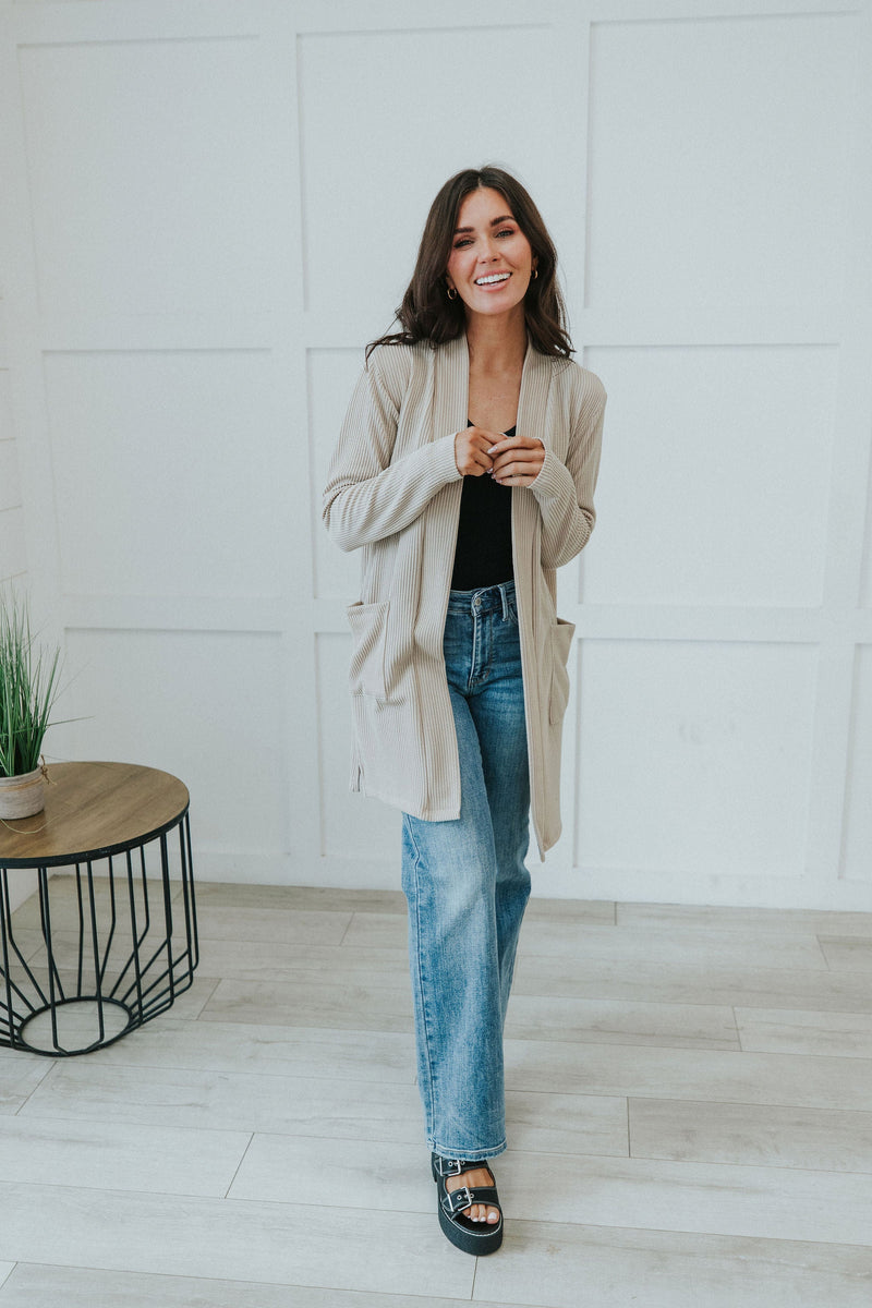 Reese Ribbed Cardigan