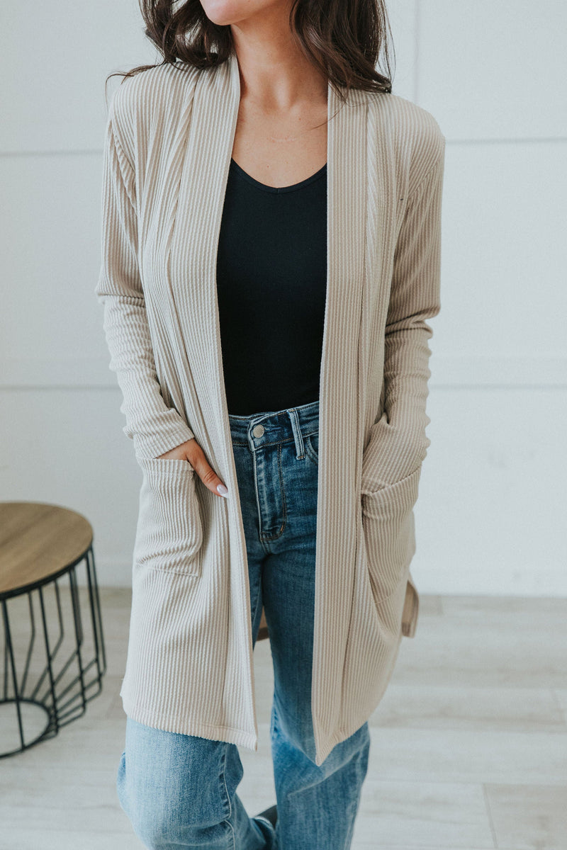 Reese Ribbed Cardigan