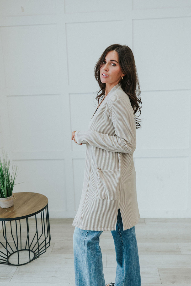Reese Ribbed Cardigan