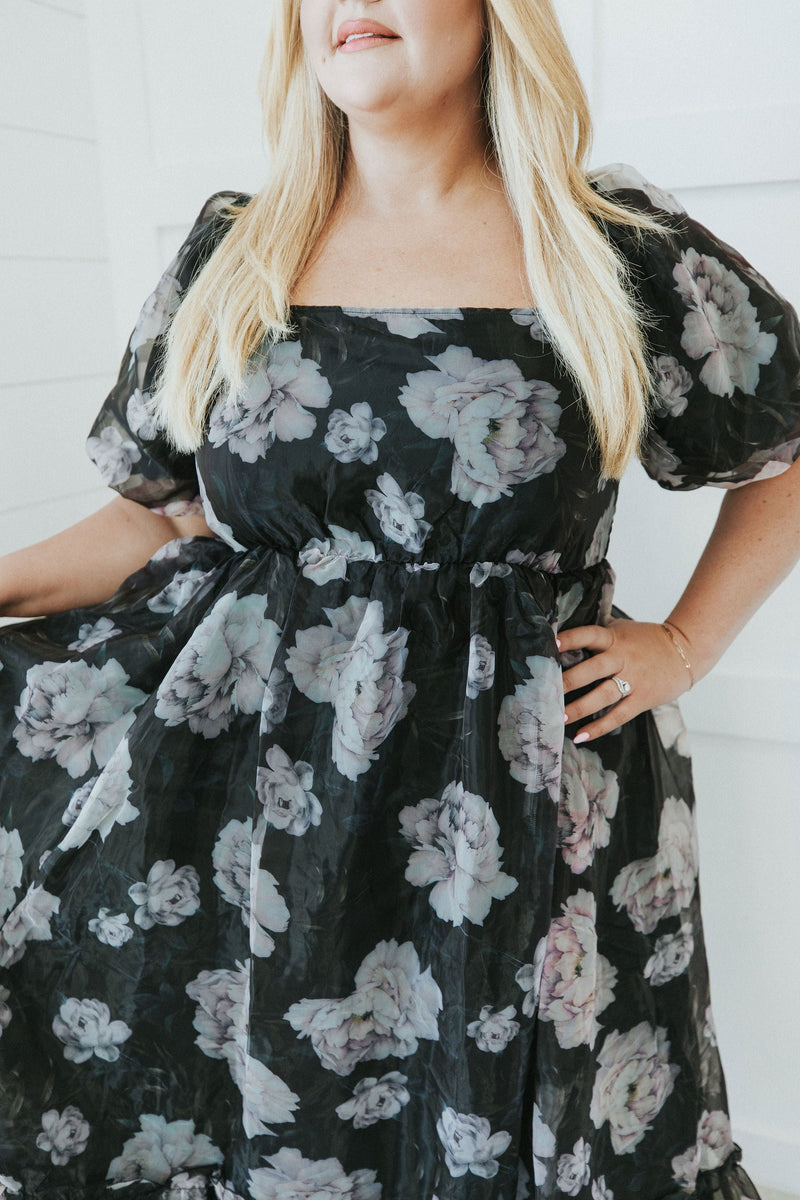 All Love Floral Puff Sleeve Dress