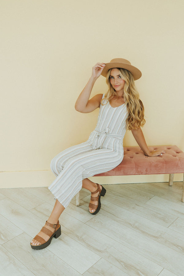 Feeling Confident Striped Jumpsuit