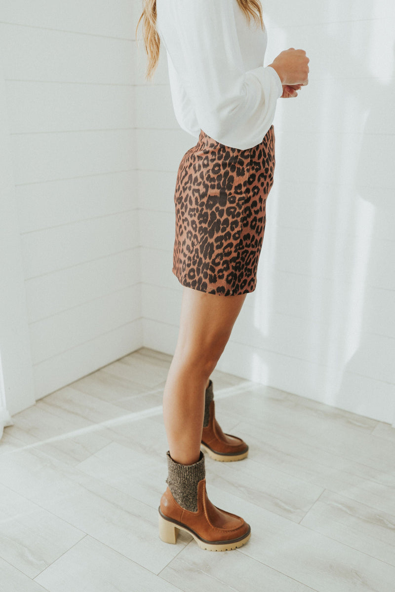 Sassy Lady Leopard Print Skirt