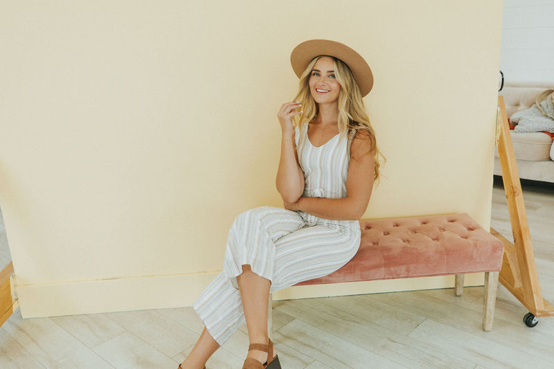 Feeling Confident Striped Jumpsuit