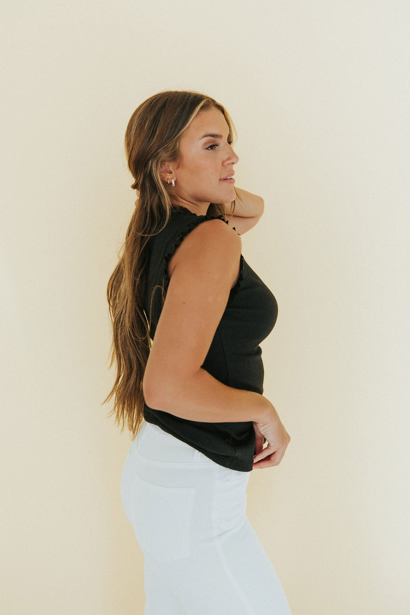 Know It All Ruffle Tank