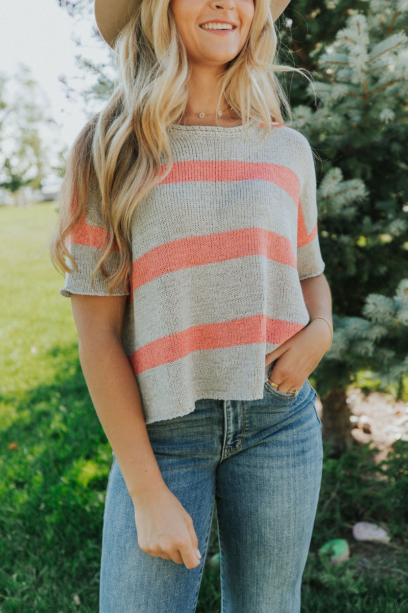 Here For You Striped Sweater