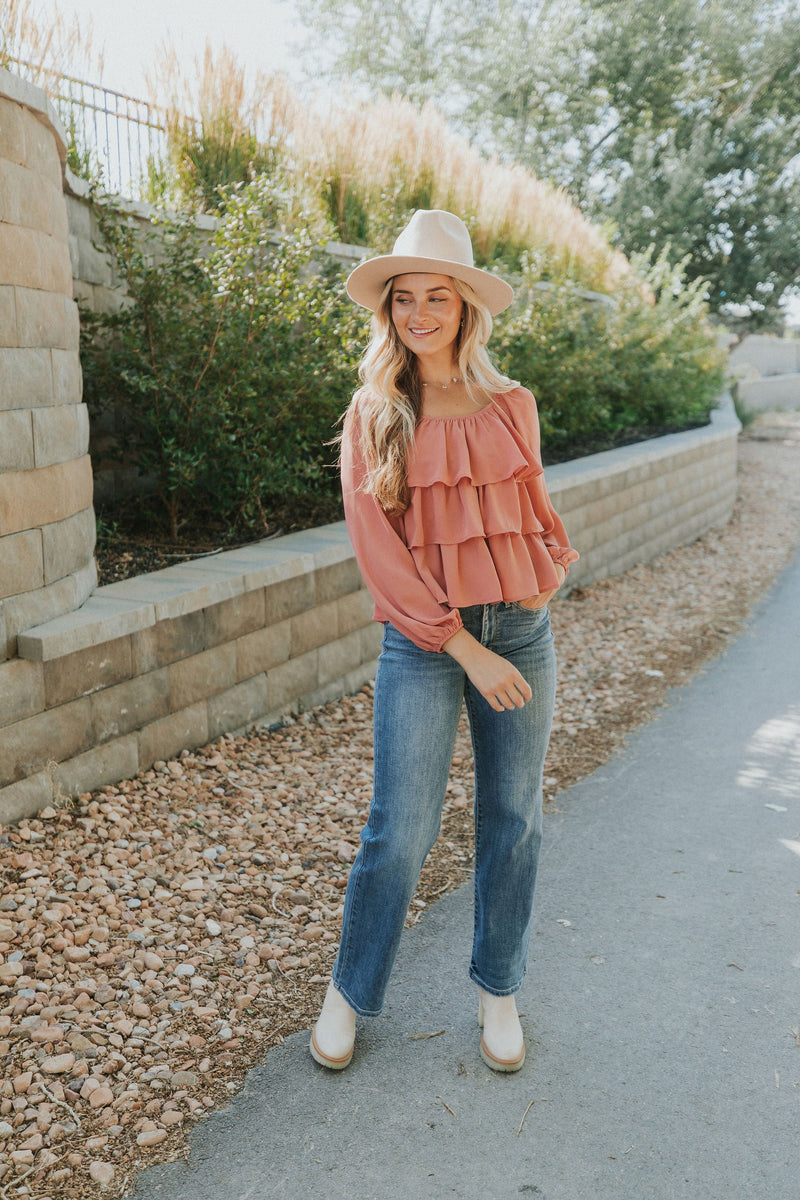 I Believe In You Ruffle Top