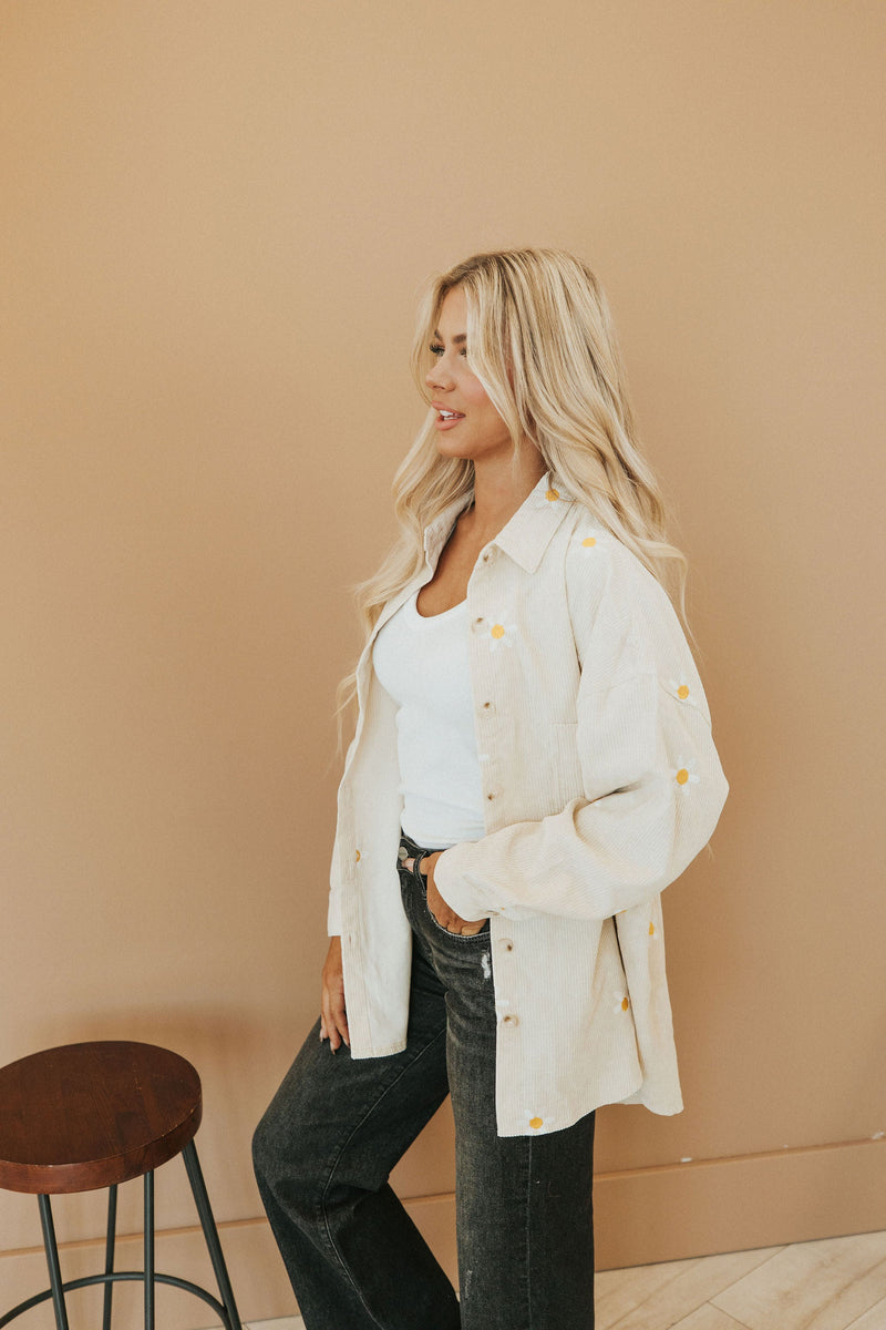 Here For Fun Button Up Top