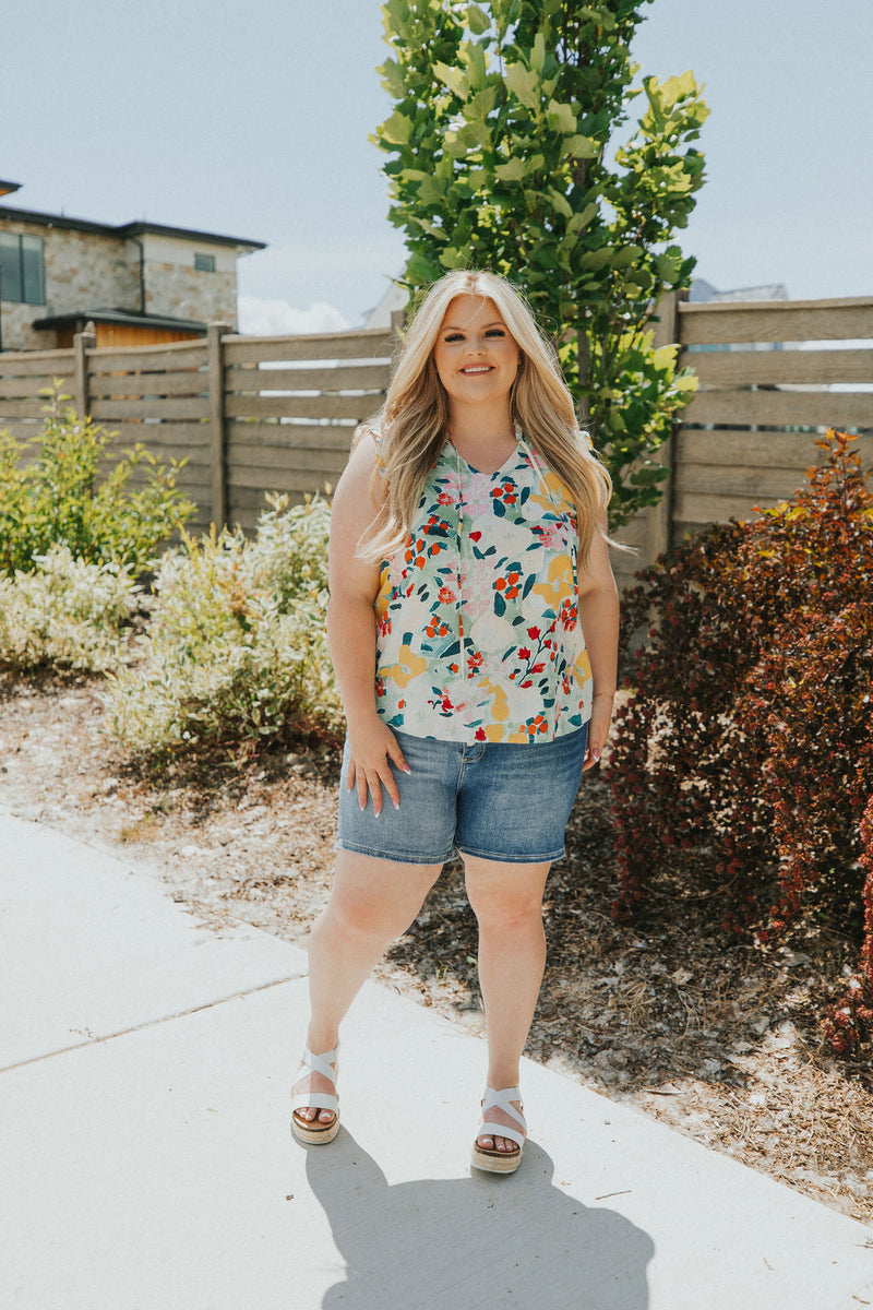 Sweet Nothings Abstract Floral Top
