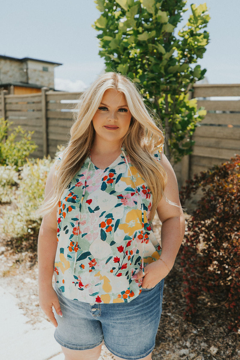 Sweet Nothings Abstract Floral Top