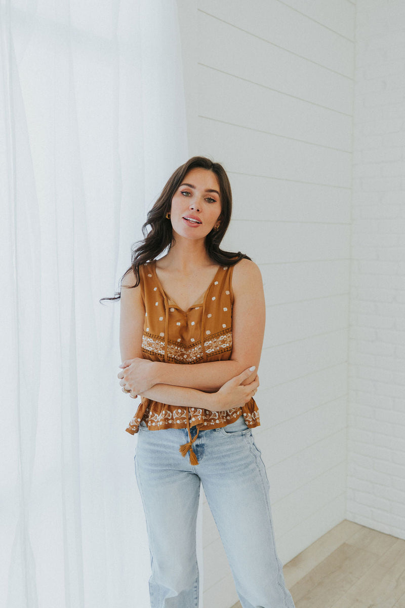 New Found Love Embroidered Tank